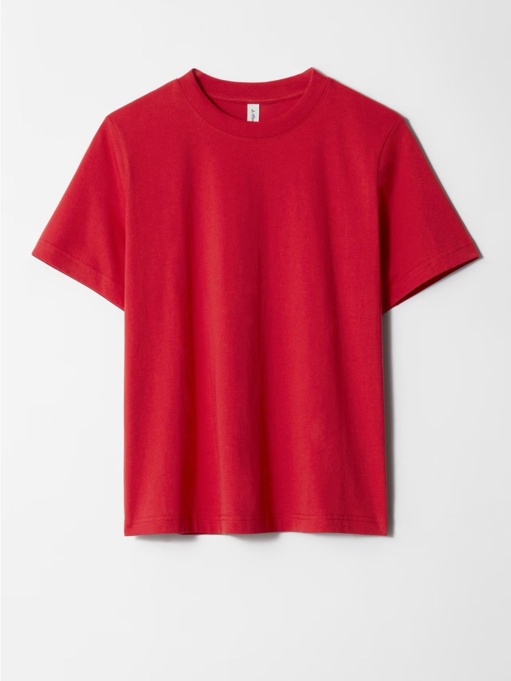 Classic Red Crewneck T-Shirt & other stories XS cotton